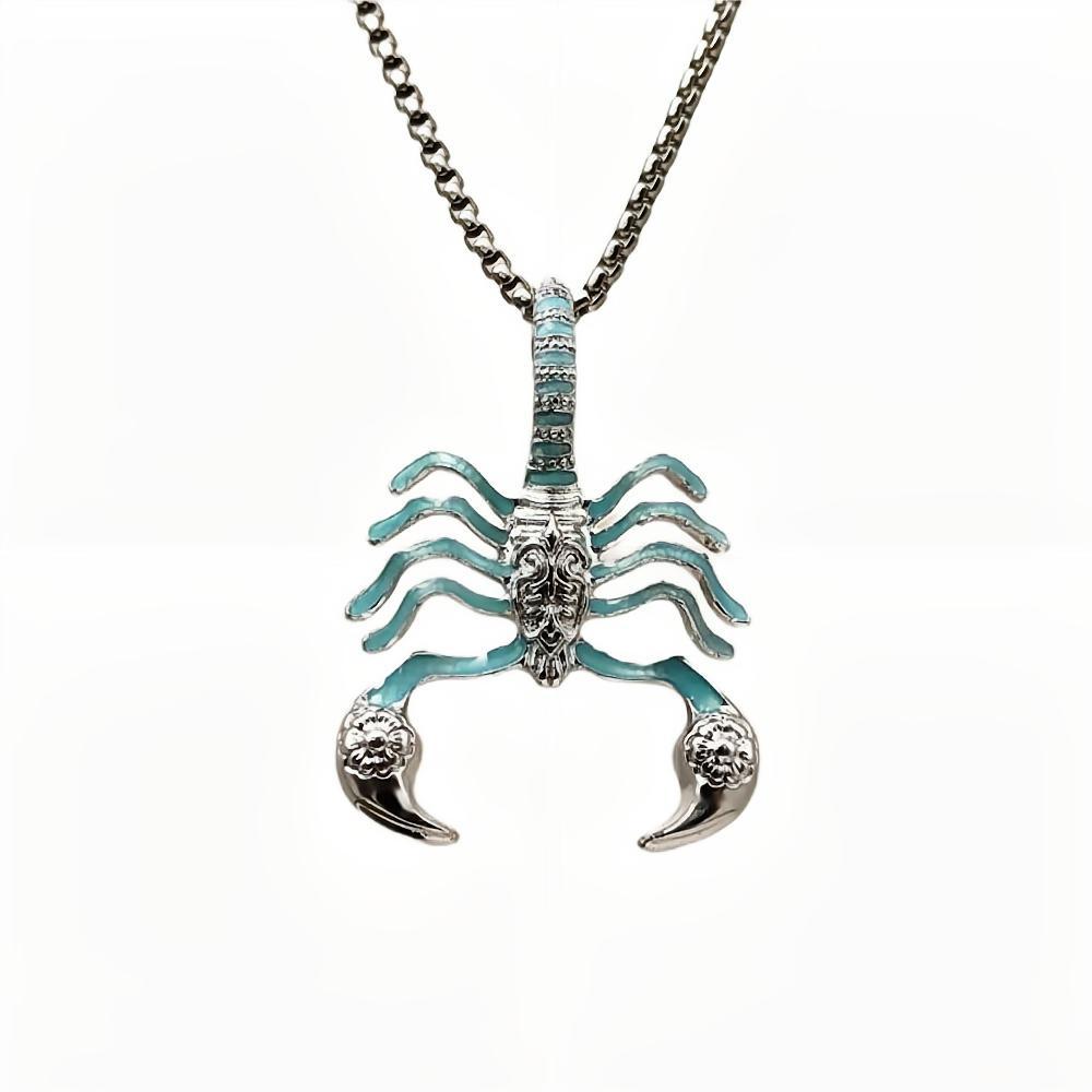 Men's Trendy Handsome Retro Scorpion King Luminous Versatile Personality Lucky Boyfriend Pendant