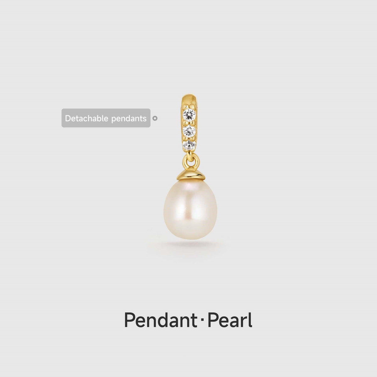 December Style Love Color Series Zircon Gold Pendant
