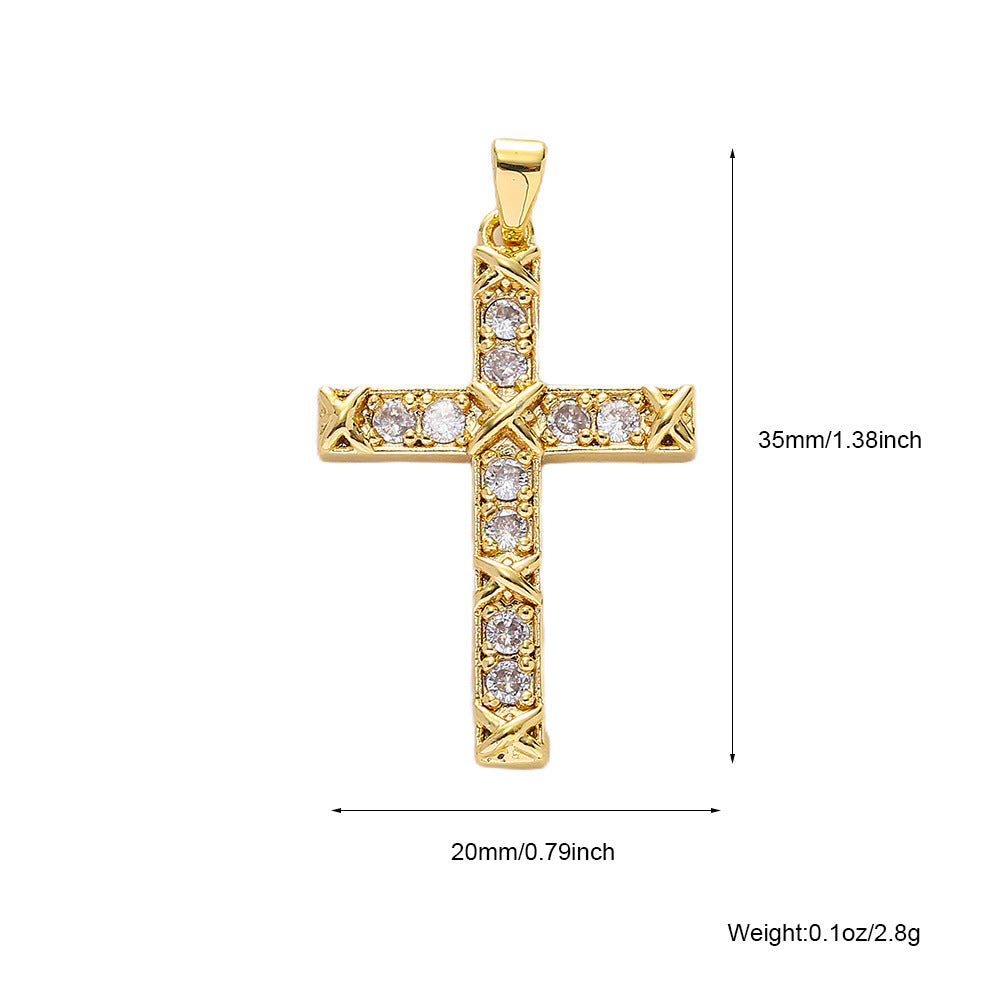 Retaining Micro Inlaid Zircon Clavicle Chain Pendants