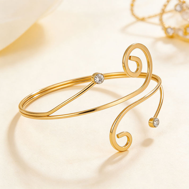 Women's Exaggerated Personality Metal Hollow Geometric Lines Bracelet
