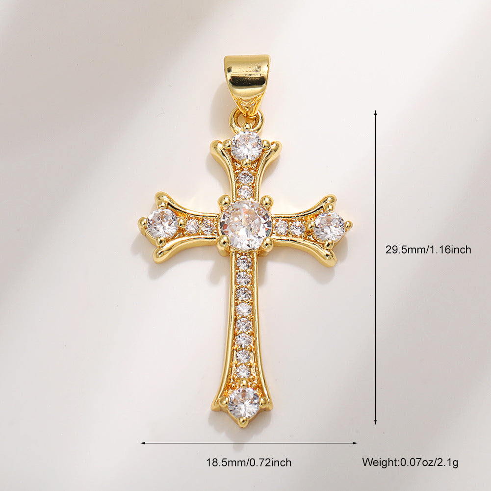 Retaining Micro Inlaid Zircon Clavicle Chain Pendants