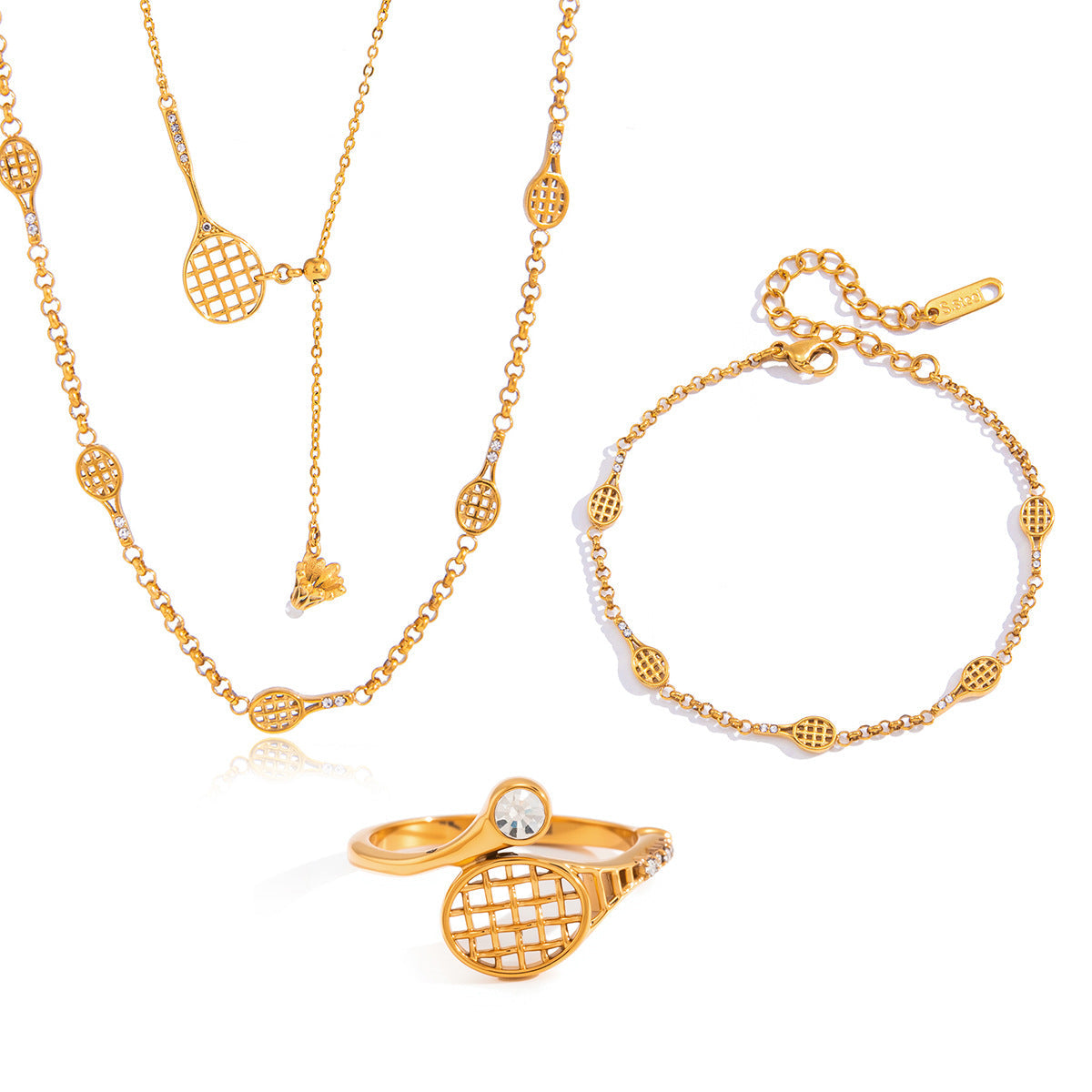 Women's Ding Titanium Steel Stainless Light Luxury High Jewelry Set