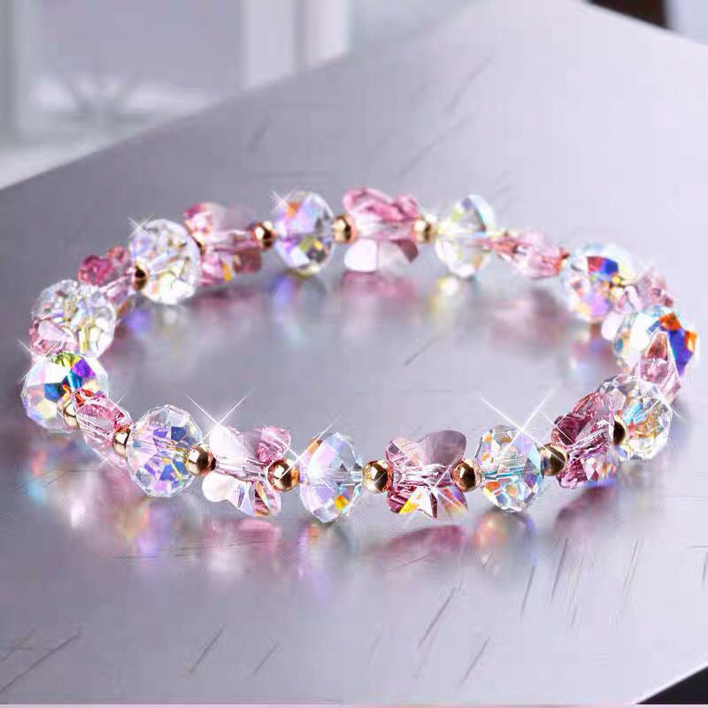 Women's Korean Style Butterfly Crystal Fashion Fresh Bracelet