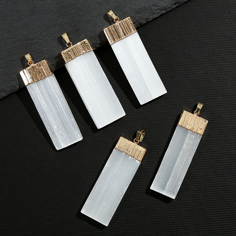 Gypsum Column Electroplating Edging Sweater Chain Pendant
