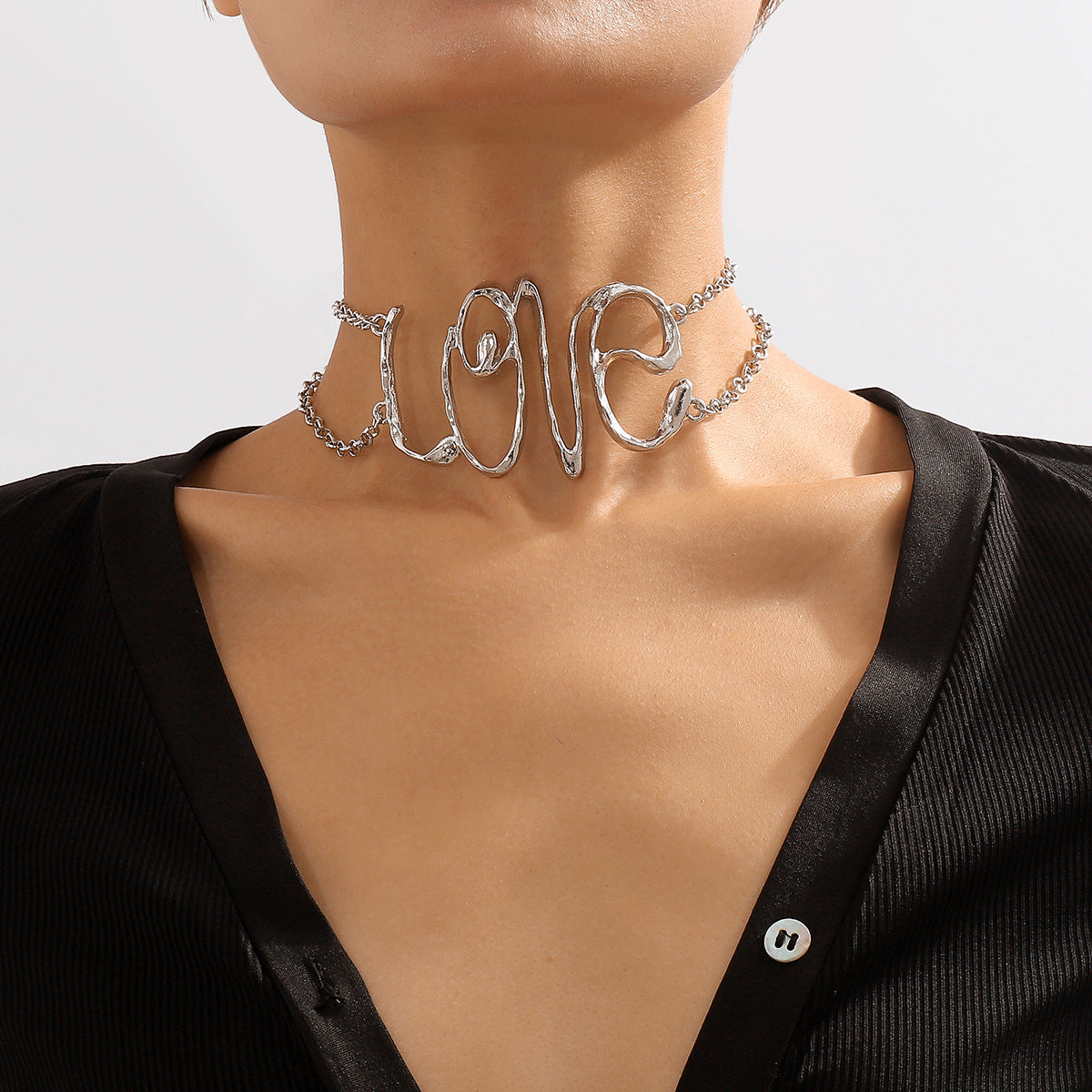 Trendy Street Style Fashion Creative Alloy Light Luxury Necklace