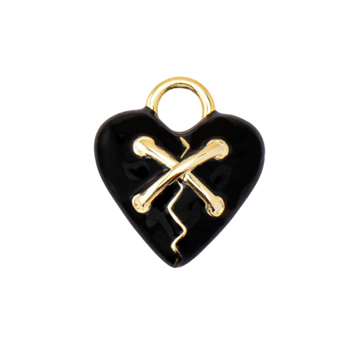 Cartoon Series Small Fruit Dripping Oil Painted Color Gold Pendant