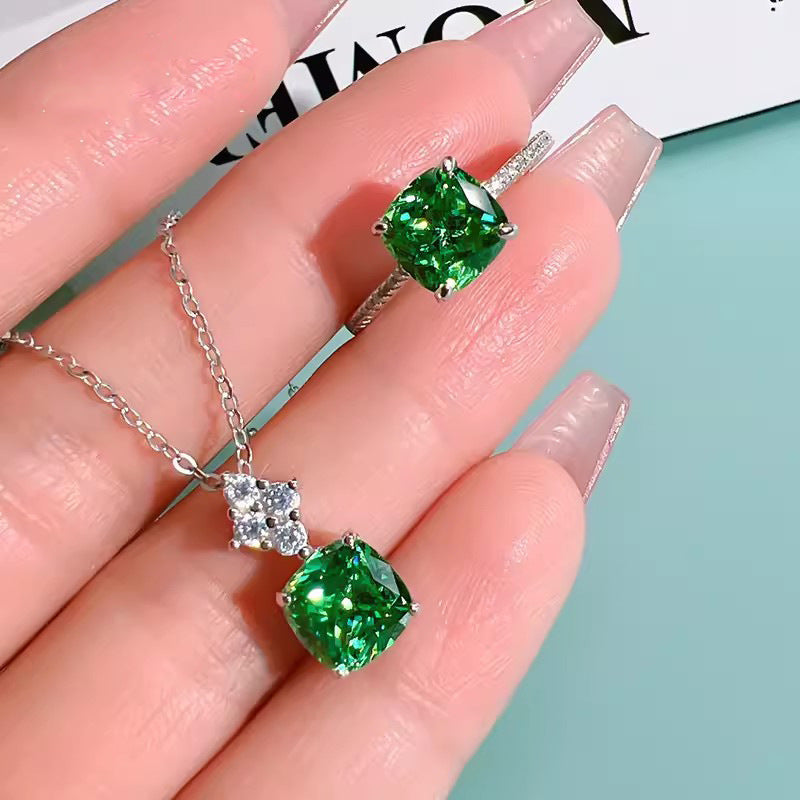 Luxury Emerald Cut With Versatile Including Jewelry Set
