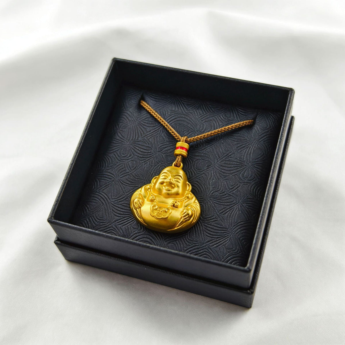 Women's & Men's Alluvial Gold Maitreya Buddha Lucky Fortune Pendant