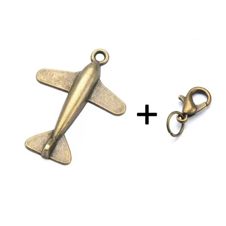 Vintage Notebook Elastic Band Alloy Sier Pendant