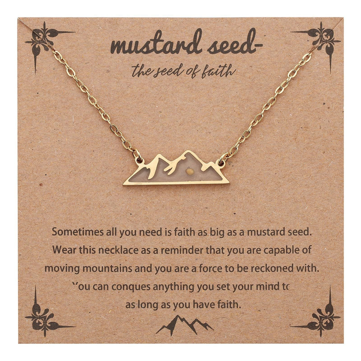 Women's & Men's Stainless Steel Mustard Seed Fashion Female Niche Vegetable Necklace