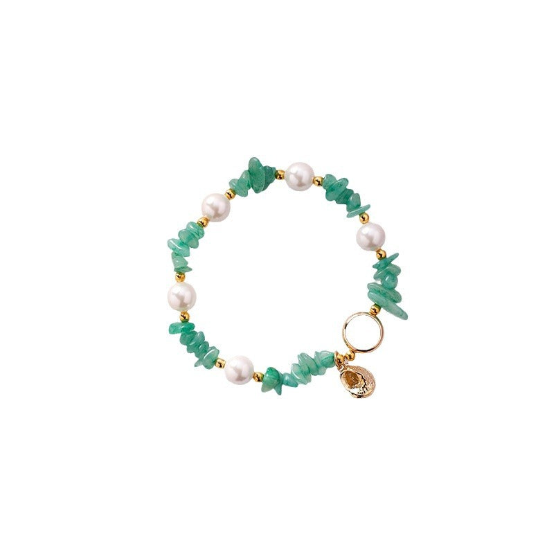 Women's Vacation Style Irregular Shell Pearl Handmade High Elastic Conch Bracelet