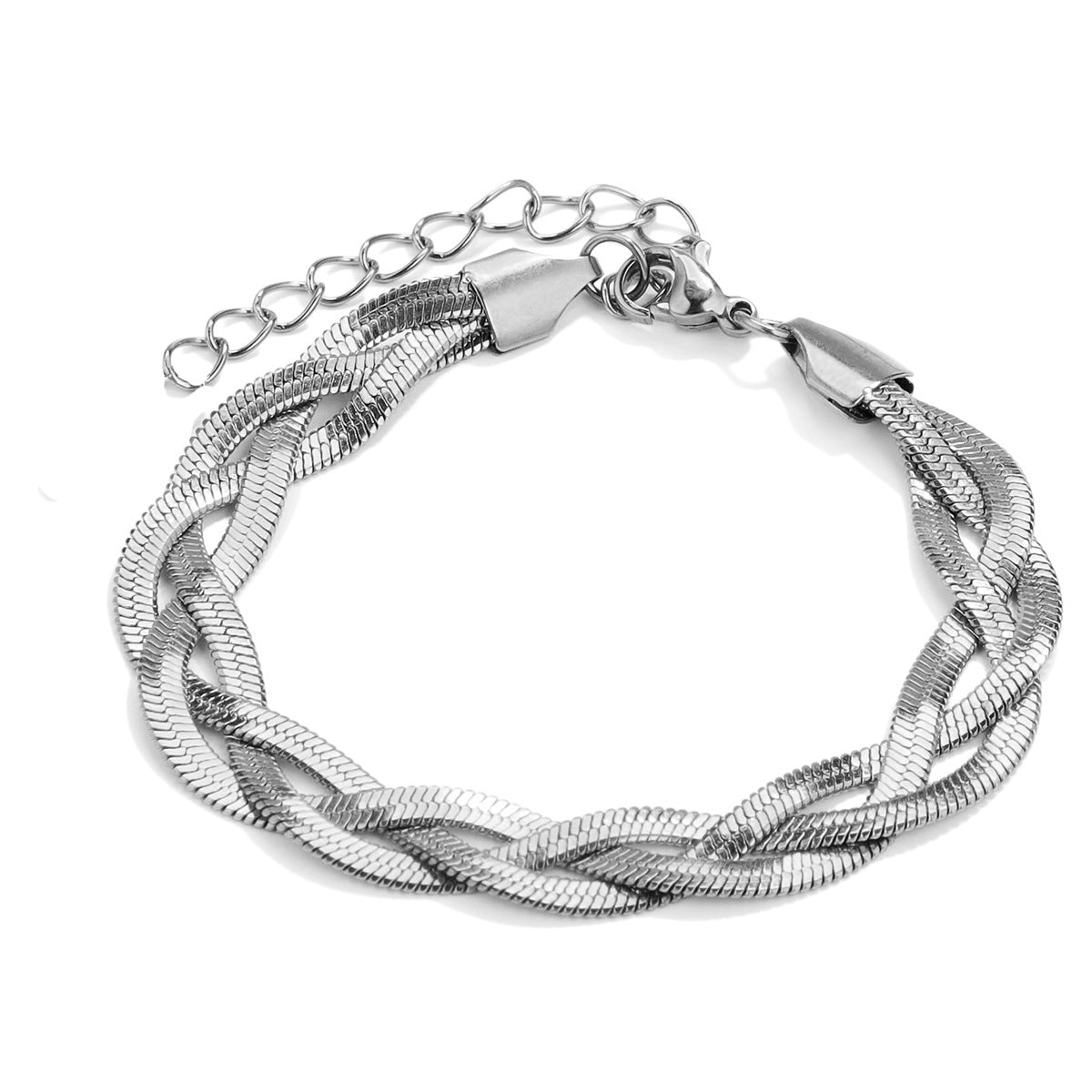 Personalized Woven Titanium Steel Twin Female Choker Necklace