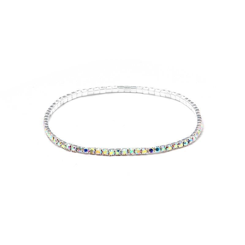 Rhinestone Stretch Bridal Korean Single Row Bracelet