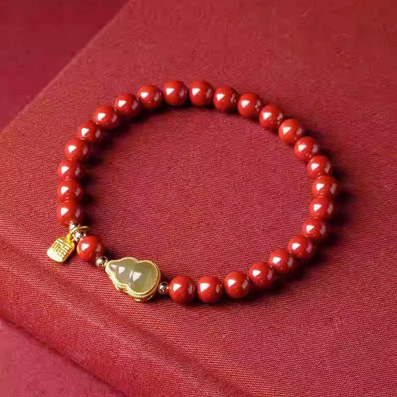 Cinnabar Gourd Blessing Card Fu Lu Purple Bracelets