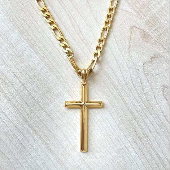 Women's & Men's Titanium Steel Cross High-grade Gold Simplicity Necklace