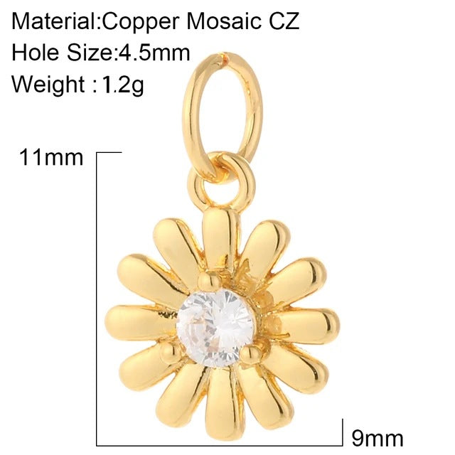 Cherry Bee Copper Animal Plant Golden Pendant