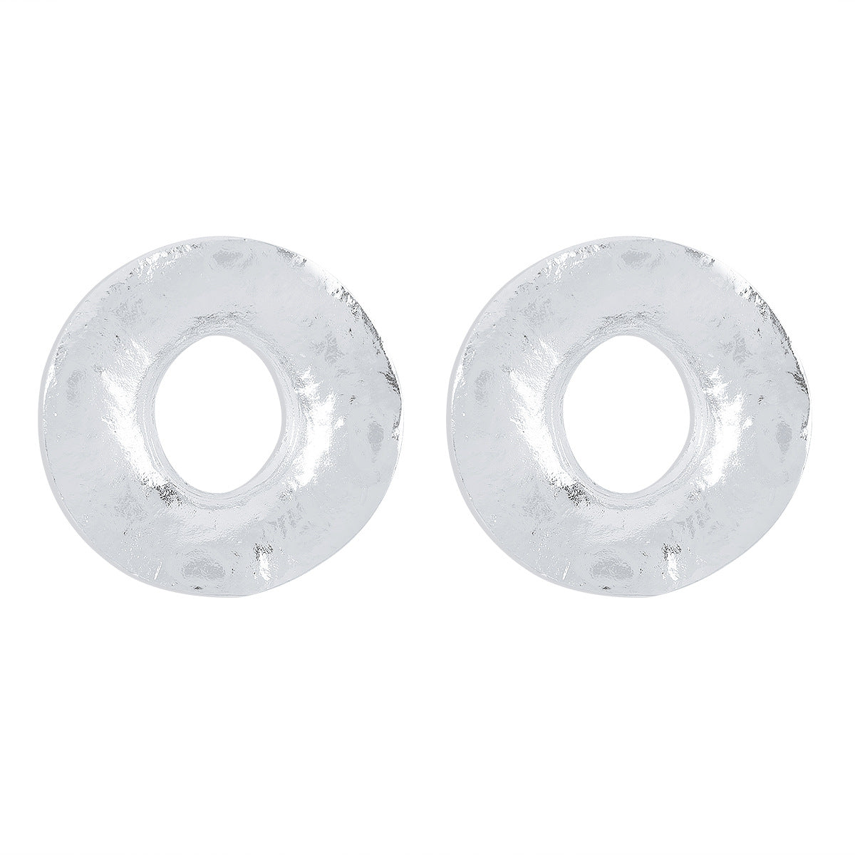 Large Circle Creative Alloy Irregular Geometric Frosty Earrings