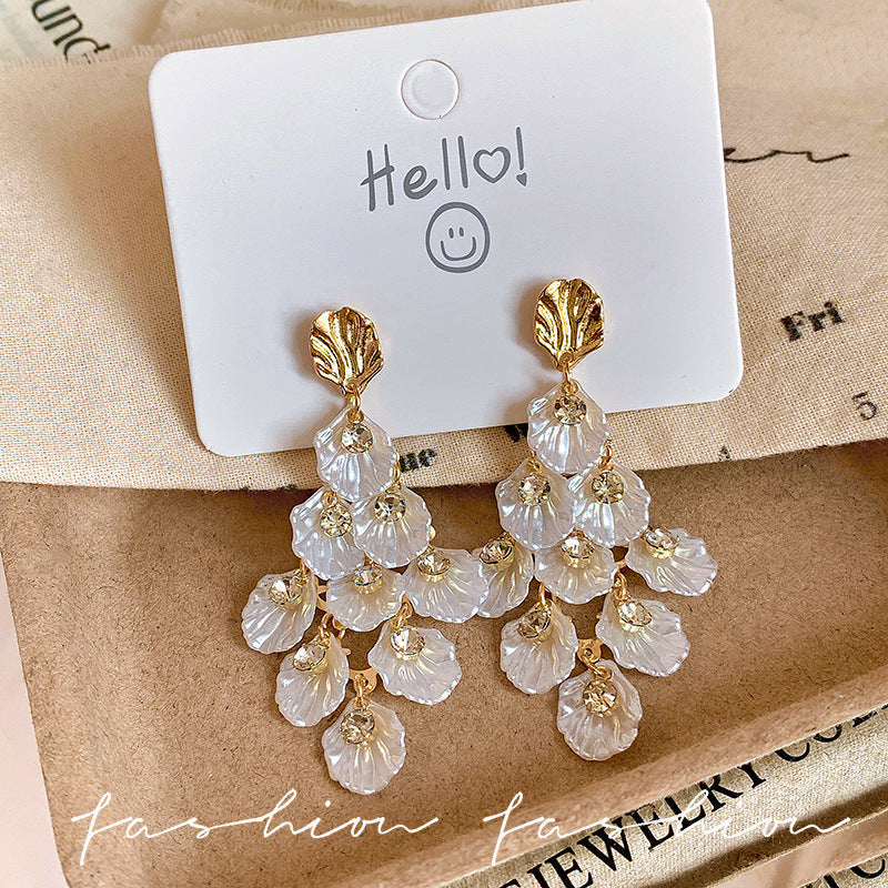Sier Needle Niche Delicate Pearl Graceful Bow Light Luxury Elegant Earrings