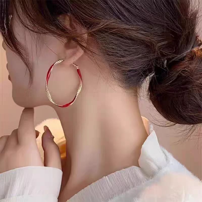 Women's Of Sier Big Hoop Light Luxury High-grade Ear Earrings