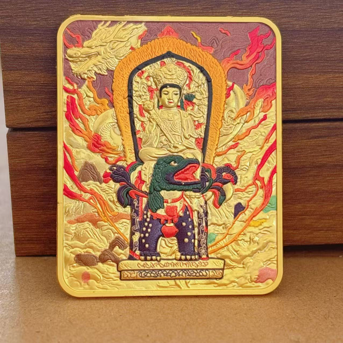 Tibetan Three-dimensional Relief Five Master Eight Guards Painting Pendants