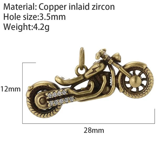 Organic Wind Three-dimensional Helmet Motorcycle Copper Pendant