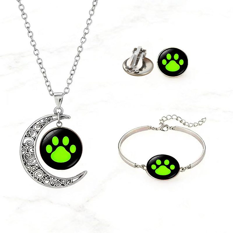 Time Stone Moon Peripheral Personalized Ear Three-piece Bracelets