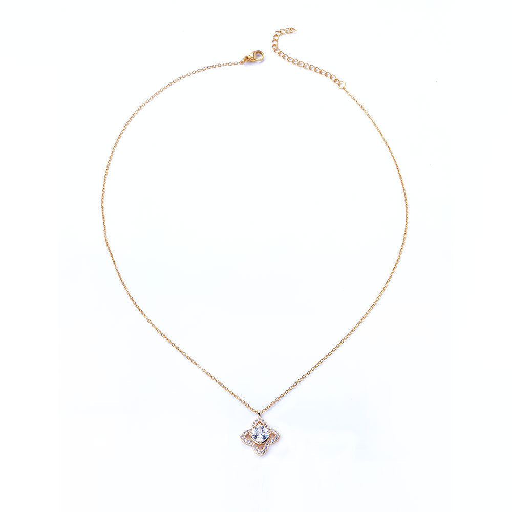 Clover Style Light Luxury Simple Diamond High Sense Jewelry Set
