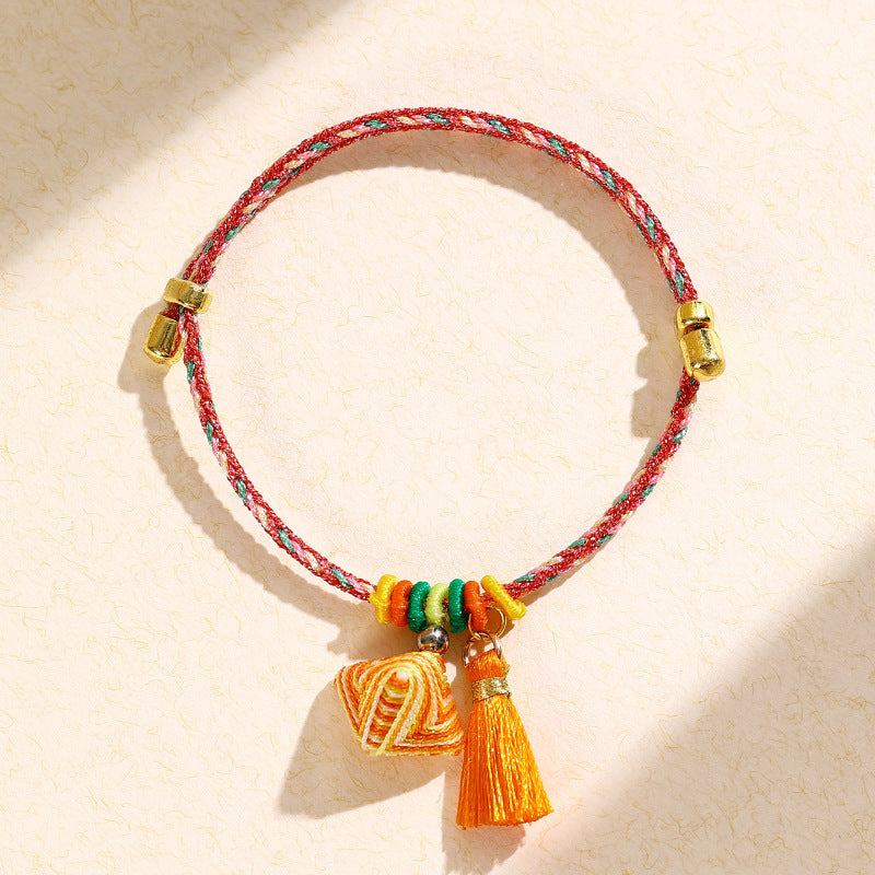Dragon Boat Festival Colorful Rope Carrying Strap Handmade Braided Adult Bracelet