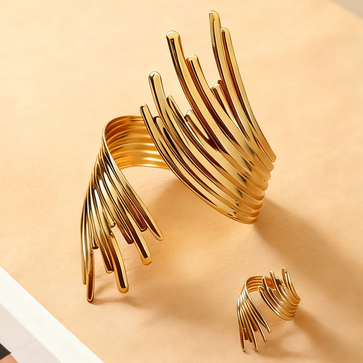 Geometry Hollow Twisted Unique Punk Style Hip Rings