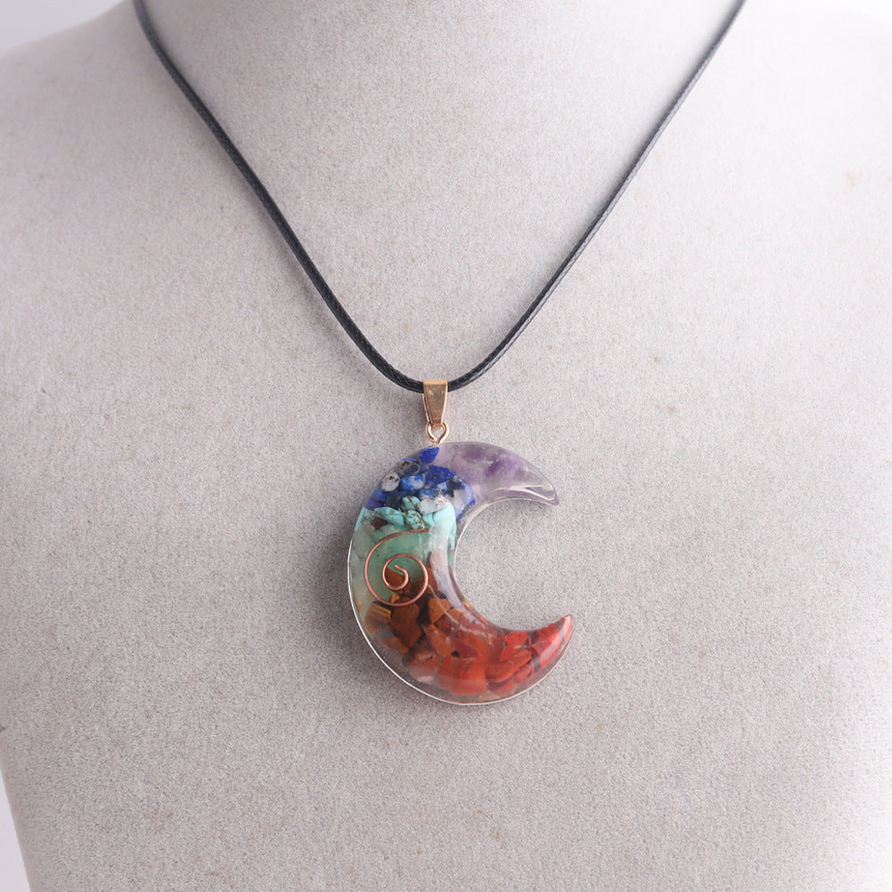 Beautiful Classy Natural Gravel Synthetic Crystal Pendant
