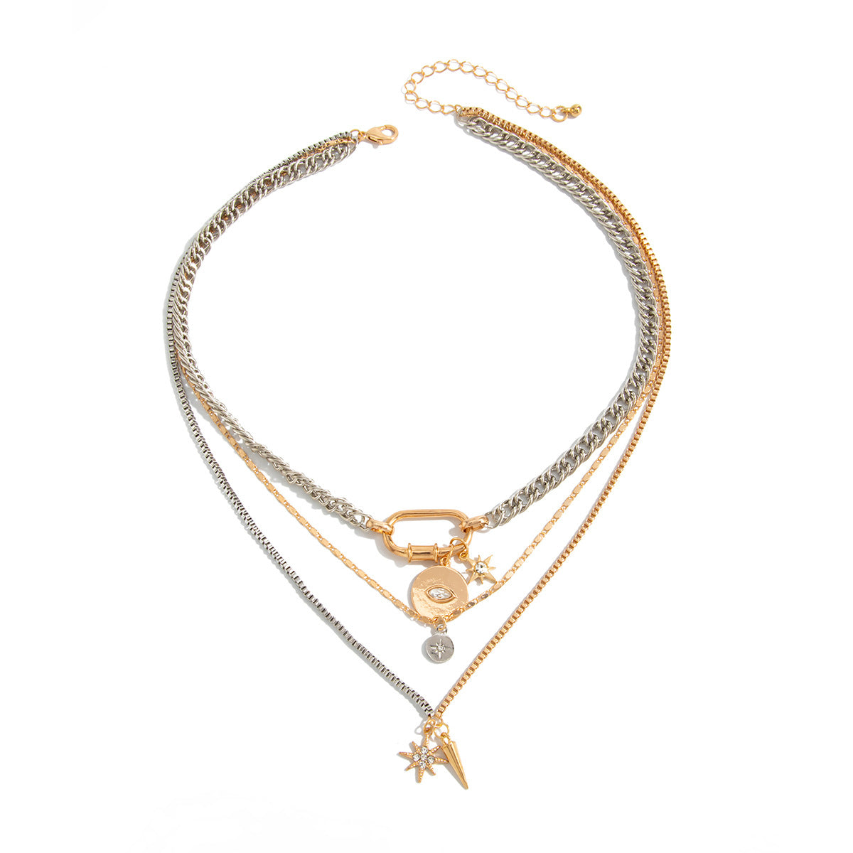 Fashion Cross Twin U-shaped Buckle Ladies Necklace