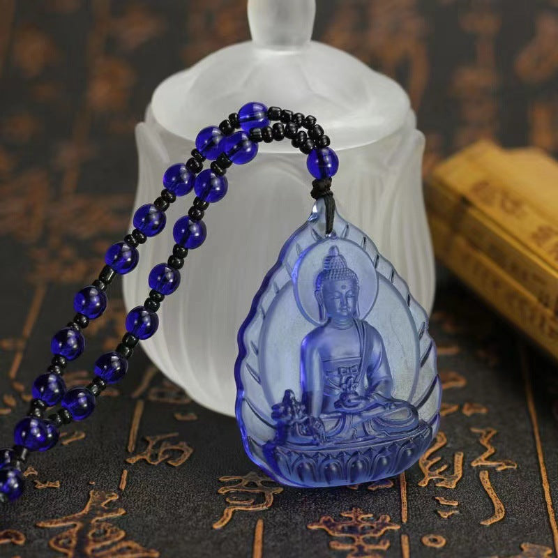 Women's & Men's Knot Ancient French Glaze Buddha Amitabha Pendants