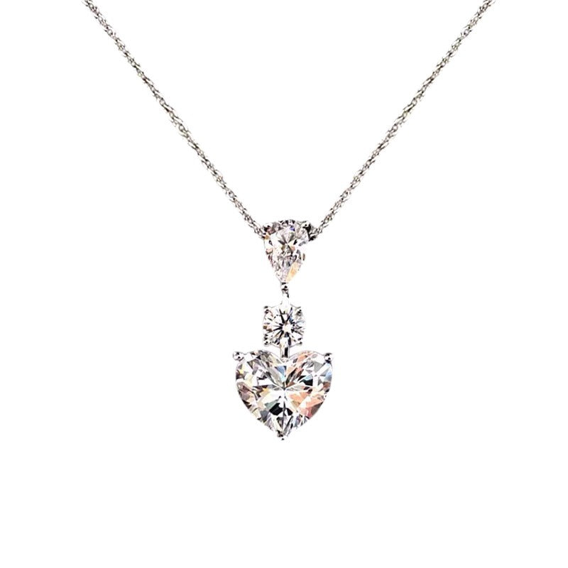 Women's Imitation Imported Moissanite Eardrops Plated High Carbon Jewelry Set