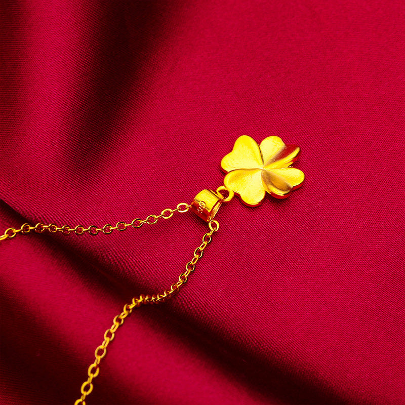 Women's Leaf Vietnam Placer Gold Frosted Fashion Pendants