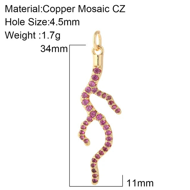 Cherry Bee Copper Animal Plant Golden Pendant