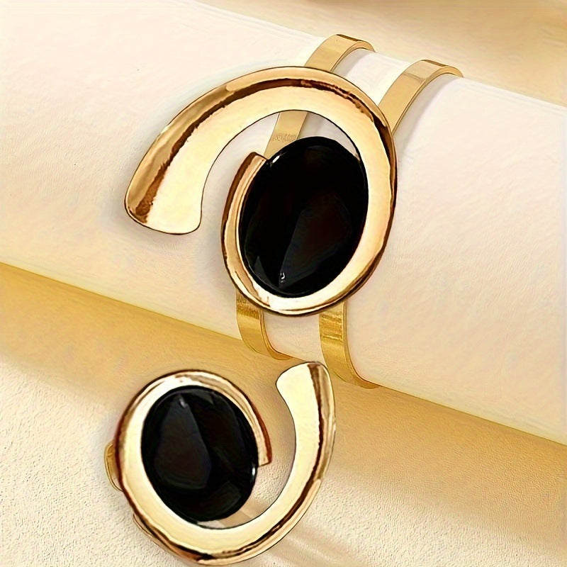 Simple Personalized Fashion Sense Copper Plating Brace Lace Rings