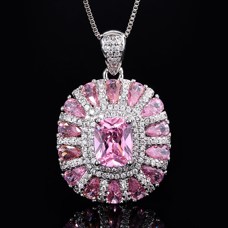 Women's With Ruby Cloisonne Vintage Luxury Jewelry Set