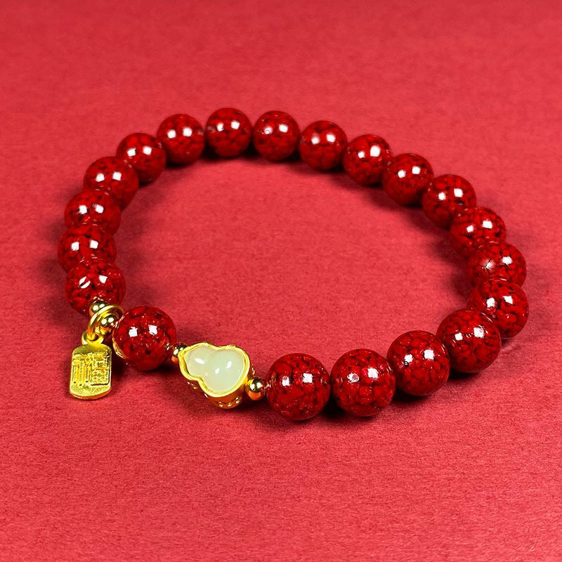 Cinnabar Gourd Blessing Card Fu Lu Purple Bracelets
