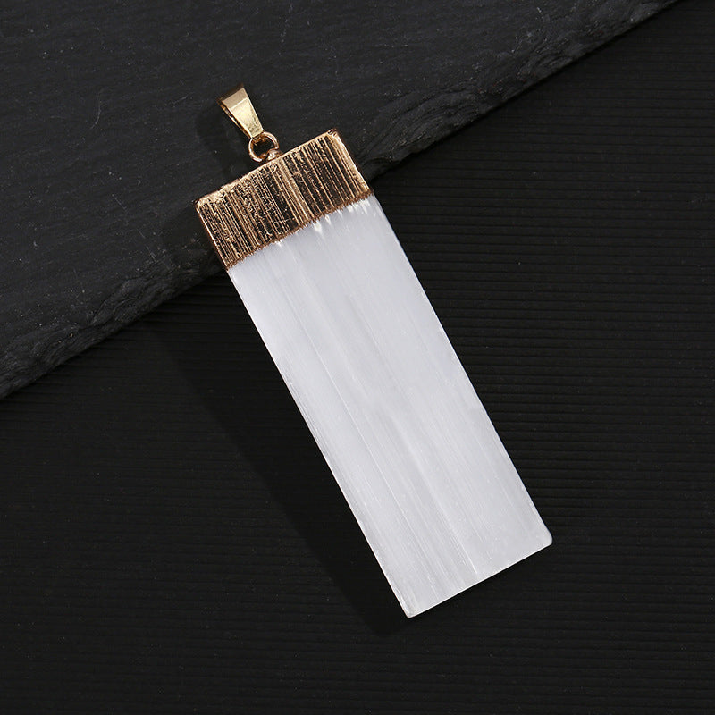 Gypsum Column Electroplating Edging Sweater Chain Pendant