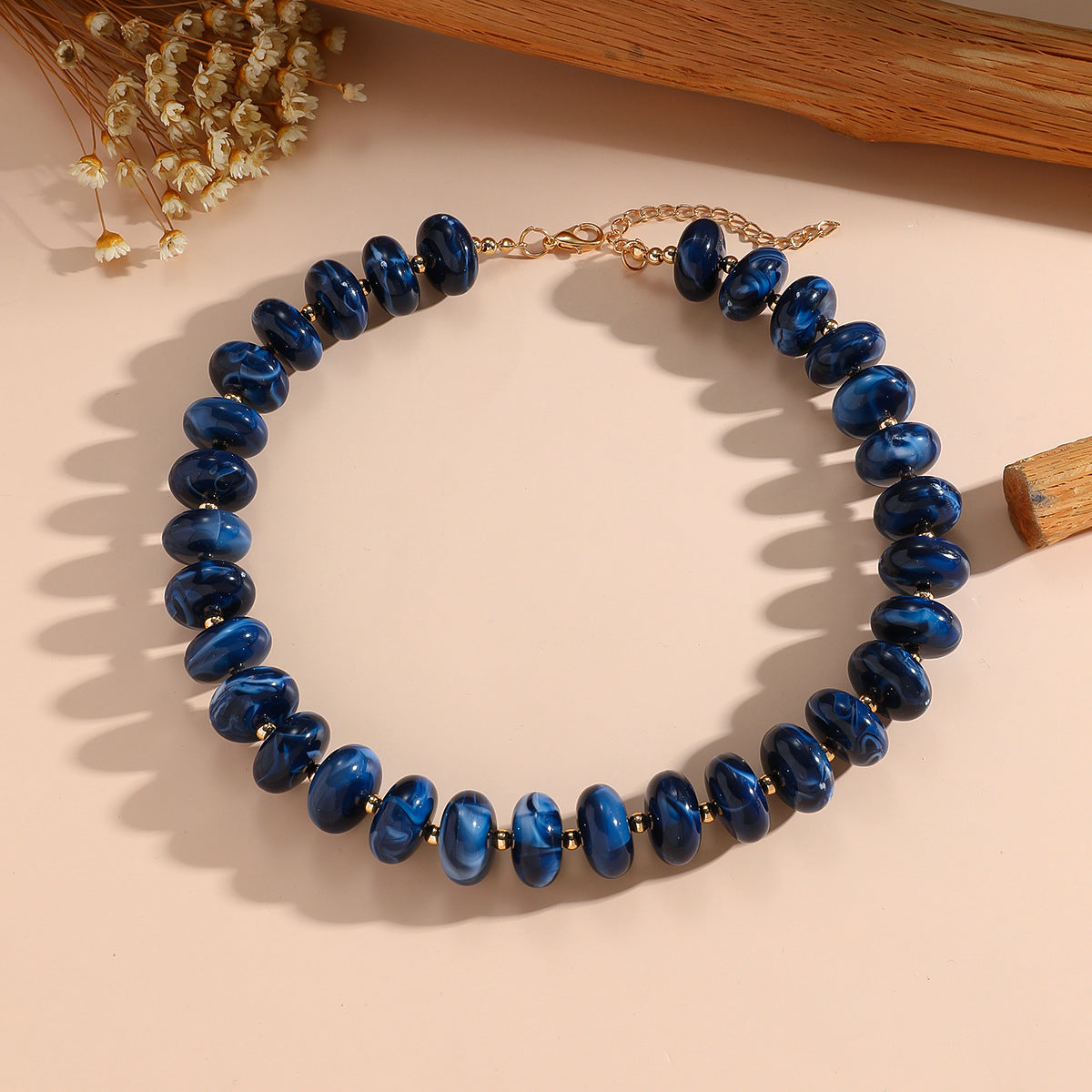 Women's Beaded Vintage Ethnic Style Niche Design Twin Necklace