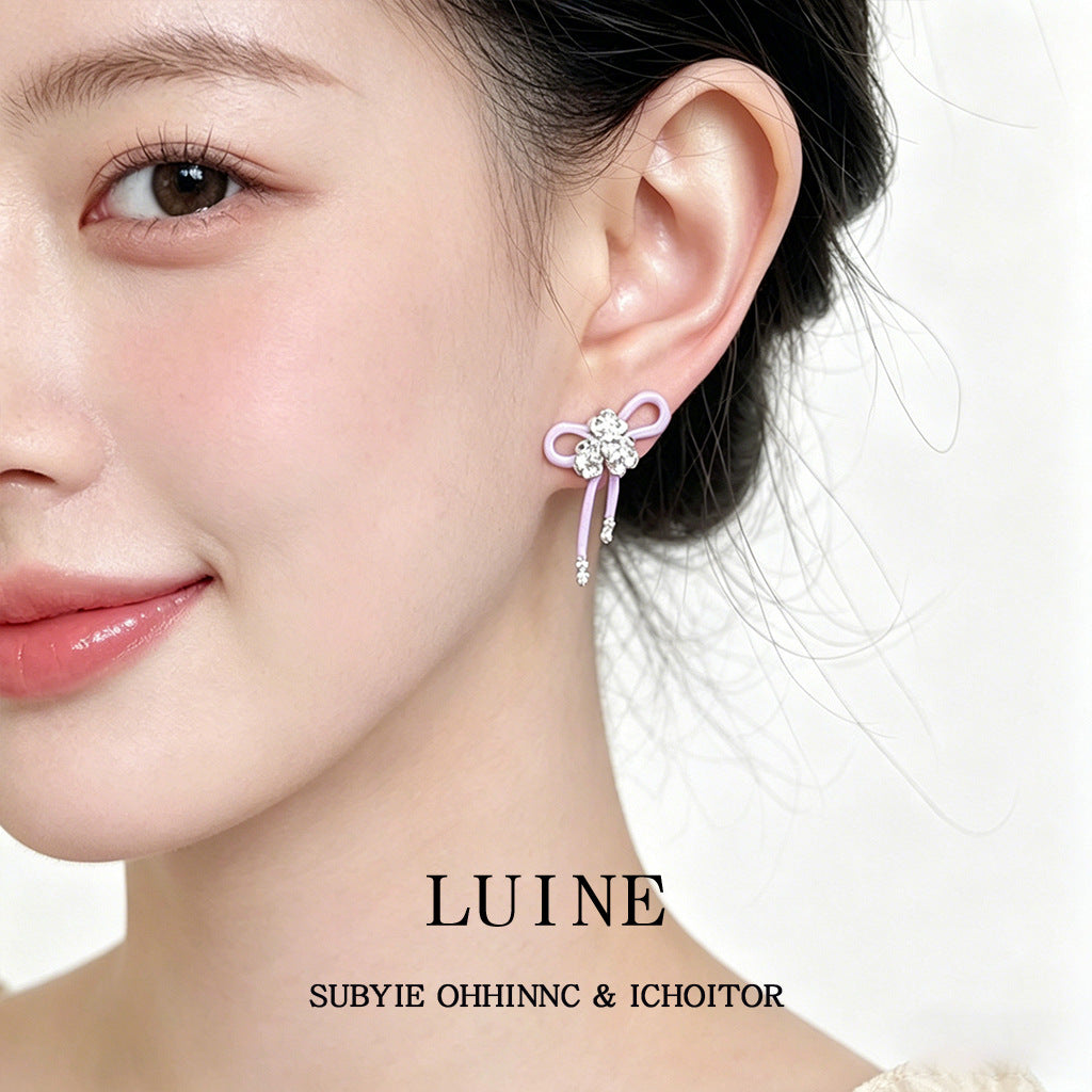 Enamel Drip Glazed Fashion Sweet High-grade Light Earrings