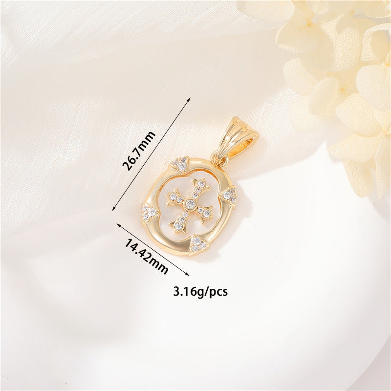 Casual Simple Handmade Bear Shell Gold Pendant