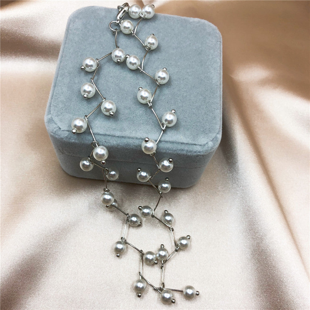 Women's Pearl Neck Band Simple Necklet Neckband Korean Necklaces