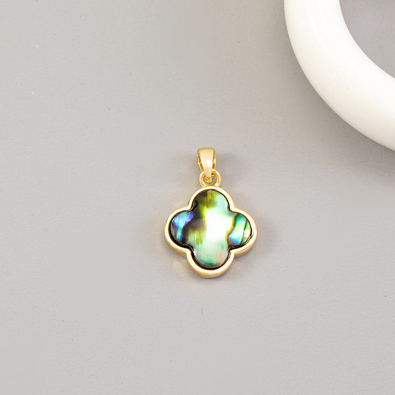 Color Retaining Fritillary Baroque Colorful Clover Pendant