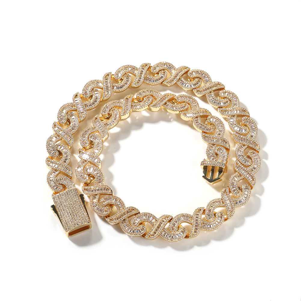 Fashion Personality Jeweled Cuban Link Chain Necklaces