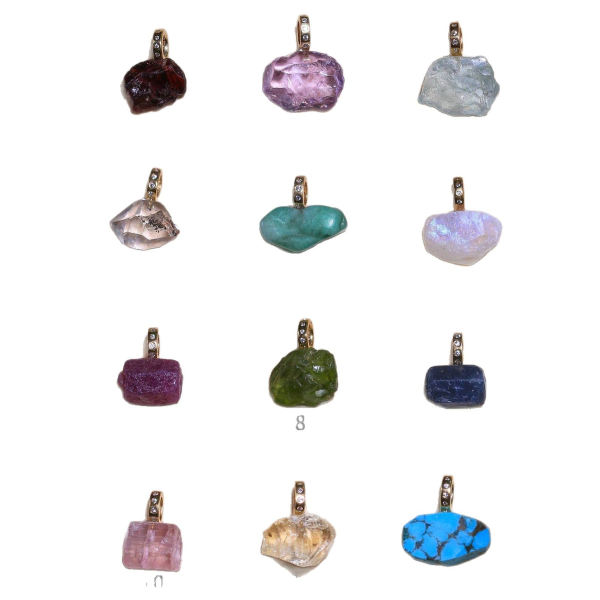 Fashion Natural Stone Geometric Irregular Turquoise Copper Pendant