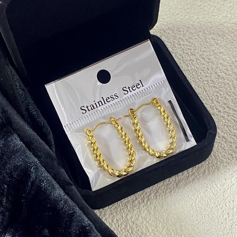 Ear Design Golden Twist Personalized Temperamental Earrings