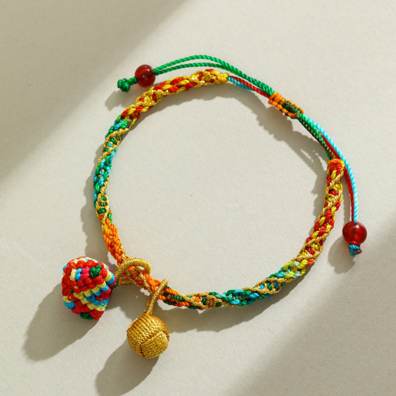 Dragon Boat Festival Colorful Rope Carrying Strap Handmade Braided Adult Bracelet