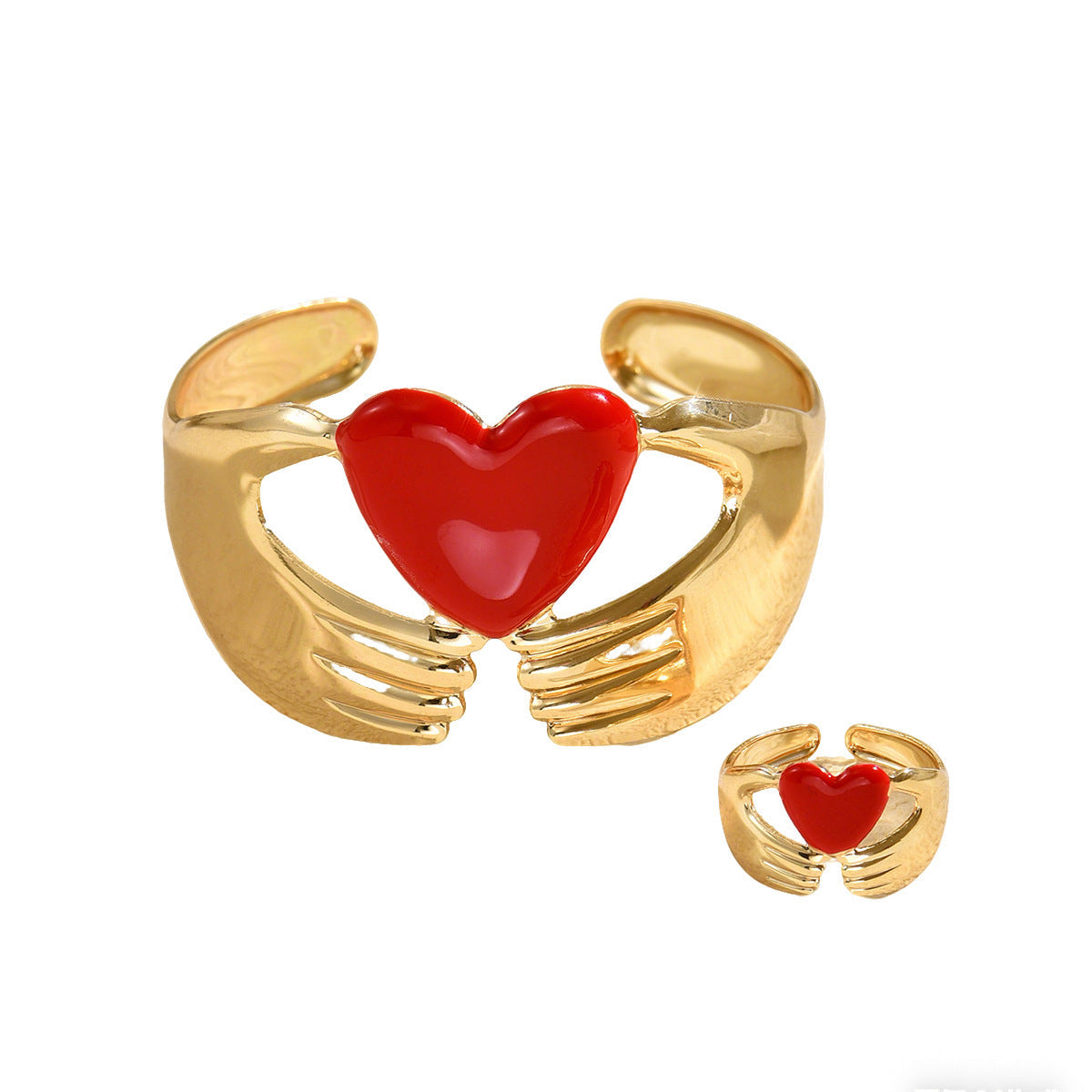 Love Oil Dripping Design Open Niche Bracelet