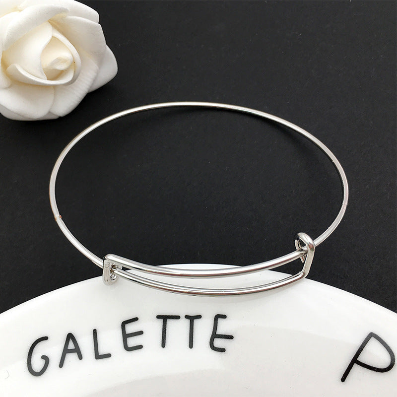 Popular Push-pull Telescopic Adjustable Steel Wire Bracelet